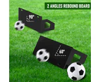 Portable Soccer Rebound Board Soccer Training Shooting Practice Outdoor Black