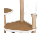 Cat Tree 150cm Trees Scratching Post Rattan Scratcher Cats Tower Wood Furniture House