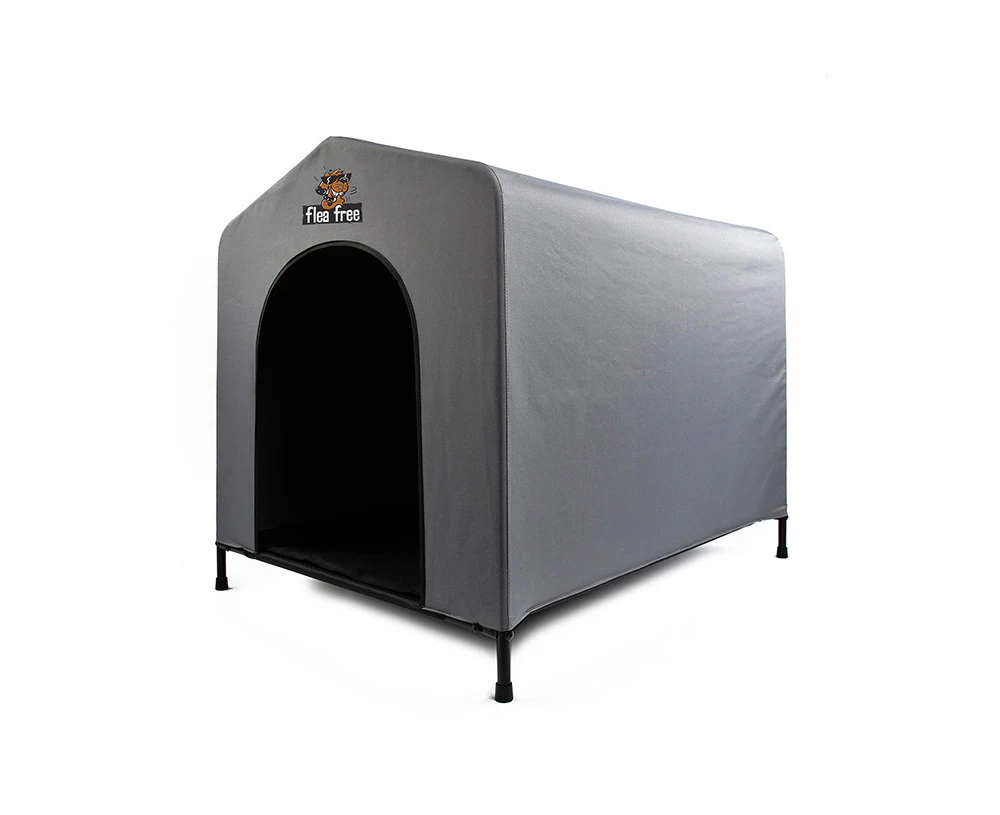 flea free Portable Dog House - Grey/Medium