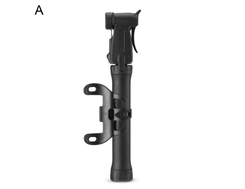 Mini Portable Bicycle Pump Cycling Inflator with Fix Bracket Bike Tool Accessory - A
