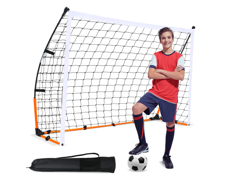 ADVWIN 3.66M Wide Soccer Goal Large Portable Practice Soccer Net for Junior, Adults, with Carry Bag