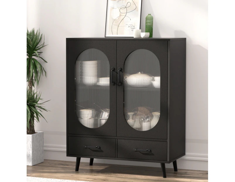 Artiss Buffet Sideboard Double Doors - Black