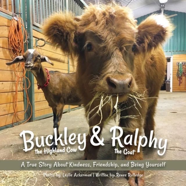 Buckley The Highland Cow And Ralphy The Goat by Renee Macalino Rutledge