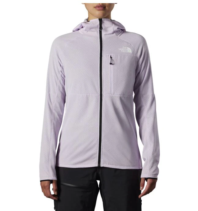 Womens The North Face Summit Futurefleece Lavender Full Zip Logo Hoodie - Lavender