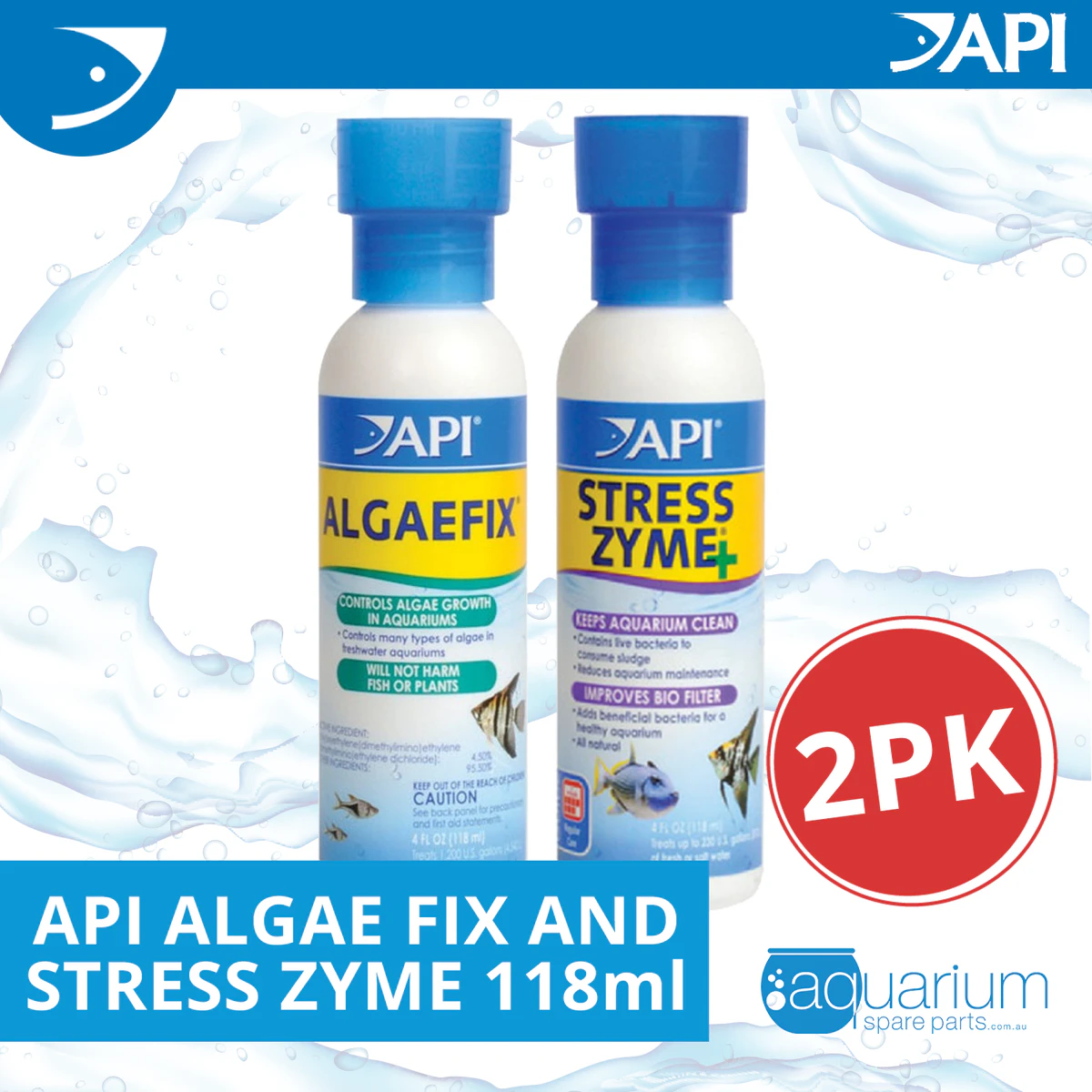 API Algae & Stress Zyme Kit 118mL (2 pack)