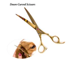 Pet Dog Grooming Scissors Shear Hair Cutting Set Curved Tool Kit Gold