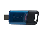 Kingston DataTraveler 80 M DT80M 128 GB USB 3.2 (Gen 1) Type C Flash Drive - 200 MB/s Read Speed - 200 MB/s Write Speed