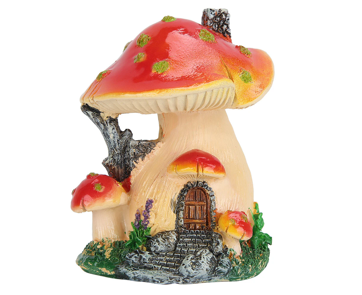 Cute Unique Artificial Mushroom Decor Resin Craft Statue Bonsai Landscape Decoration Ornament