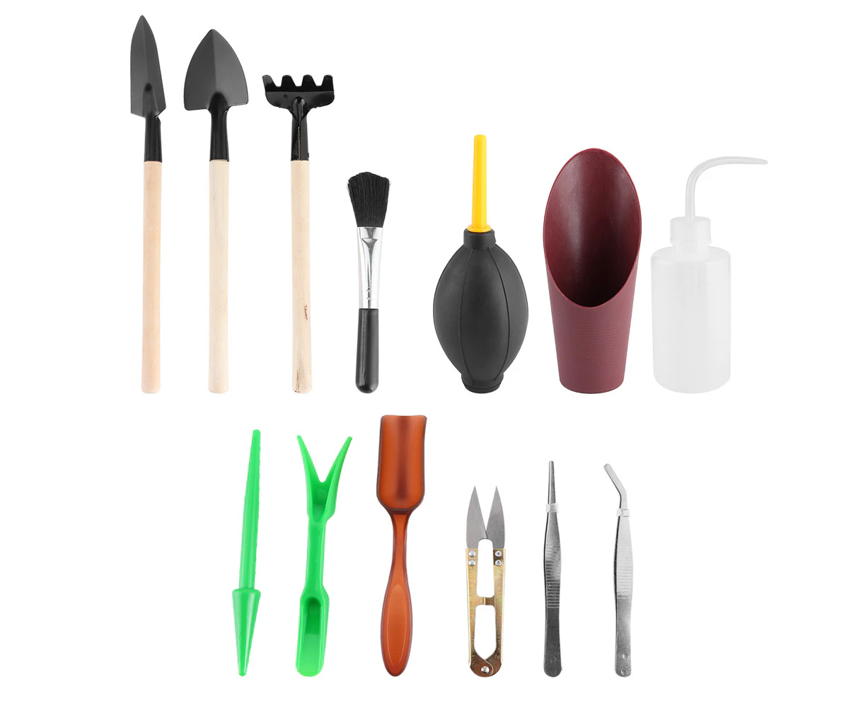 13pcs Mini Garden Hand Tools Outdoor Bonsai Planting Transplanting Flower Succulent Gardening Tools