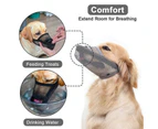 Adjustable XL Size Pet Dog Mask Mouth Muzzle Anti Barking Bite Stop Chewing Mask - Beige