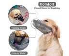 Adjustable XL Size Pet Dog Mask Mouth Muzzle Anti Barking Bite Stop Chewing Mask - Beige