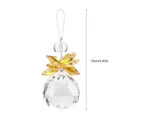 Clear K9 Crystal Suncatcher Hanging Pendant Prisms Pendant Wedding Ornament  X'mas Decor Yellow