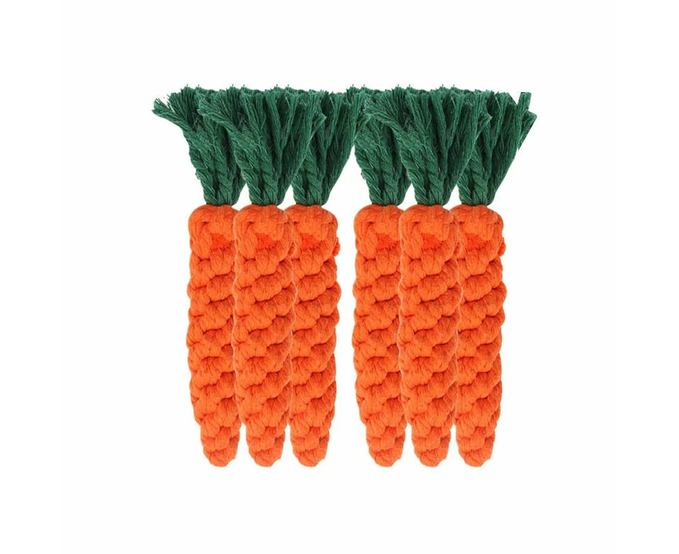 Cotton Fiber Carrot Dog Rope Toy