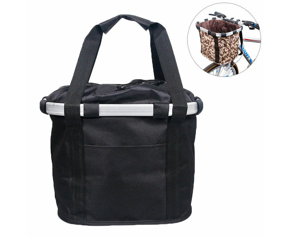 ViviPet Foldable Detachable Travel Bike Basket for Cats Dogs-Black