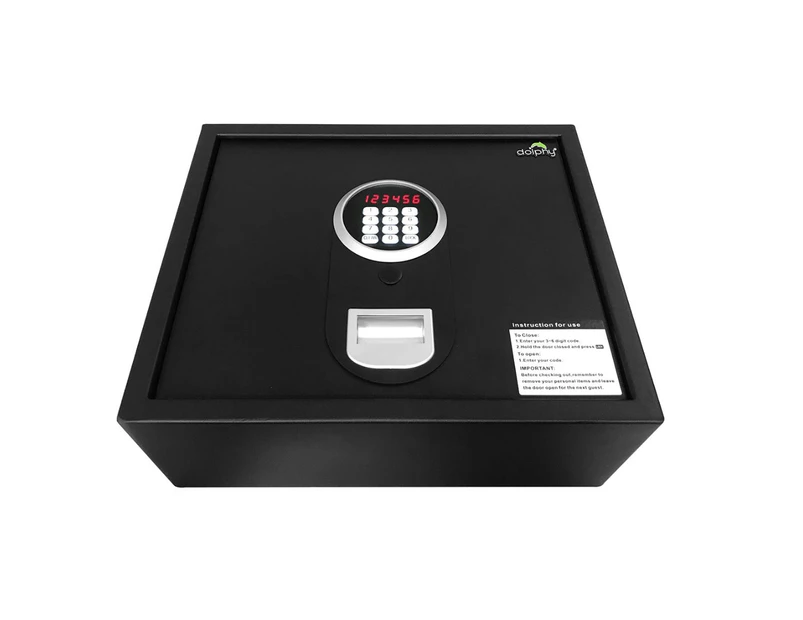 Dolphy Automatic Top-Opening Steel Digital Safe 41x15x35 cm - Black