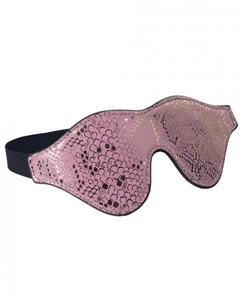 Spartacus Blindfold W-leather - Pink Snakeskin Micro Fiber