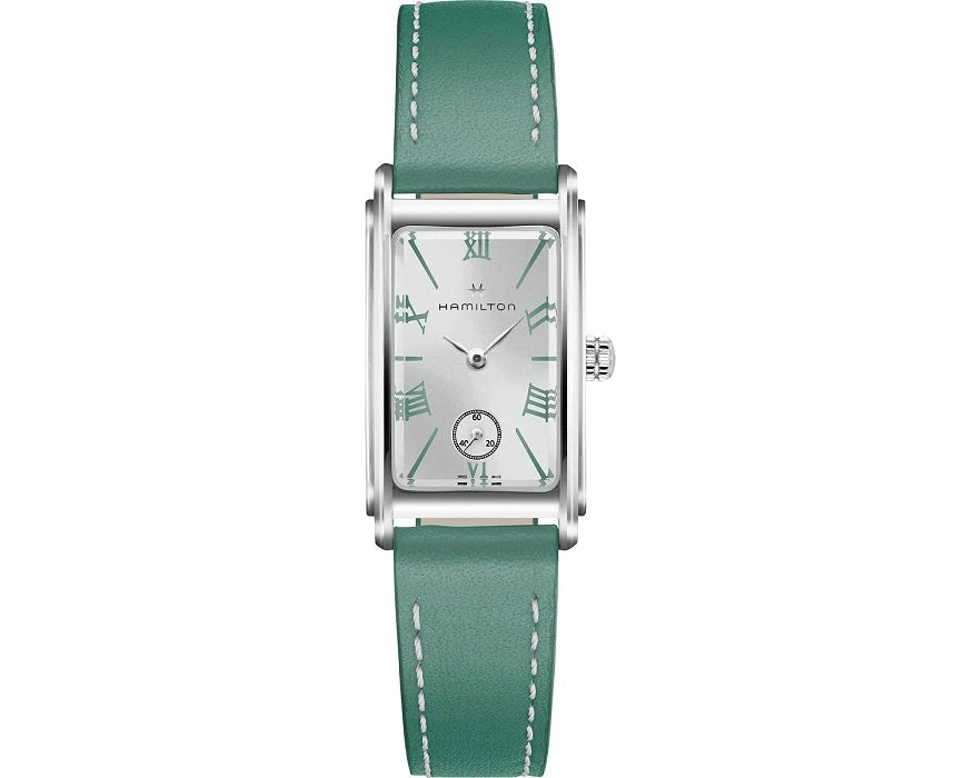 Hamilton Ardmore Quartz Women's Stainless Steel Leather Strap Wristwatch Model Ardmore, 3 Atm Water Resistant, Mineral Dial