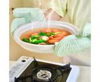 1Pc Silicone Oven Mitt Anti-scald Anti-slip Thicker Cotton Lining Long Heat Resistant Microwave Glove Kitchen Baking Supplies - B