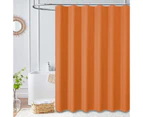 Waffle Weave Heavy Duty Shower Curtain with 12 Hooks, Hotel Luxury Weighted Shower Curtains for Bathroom - Orange