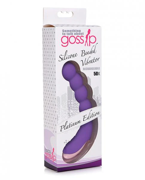 Curve Novelties Gossip Silicone Beaded Vibrator 50x- Violet