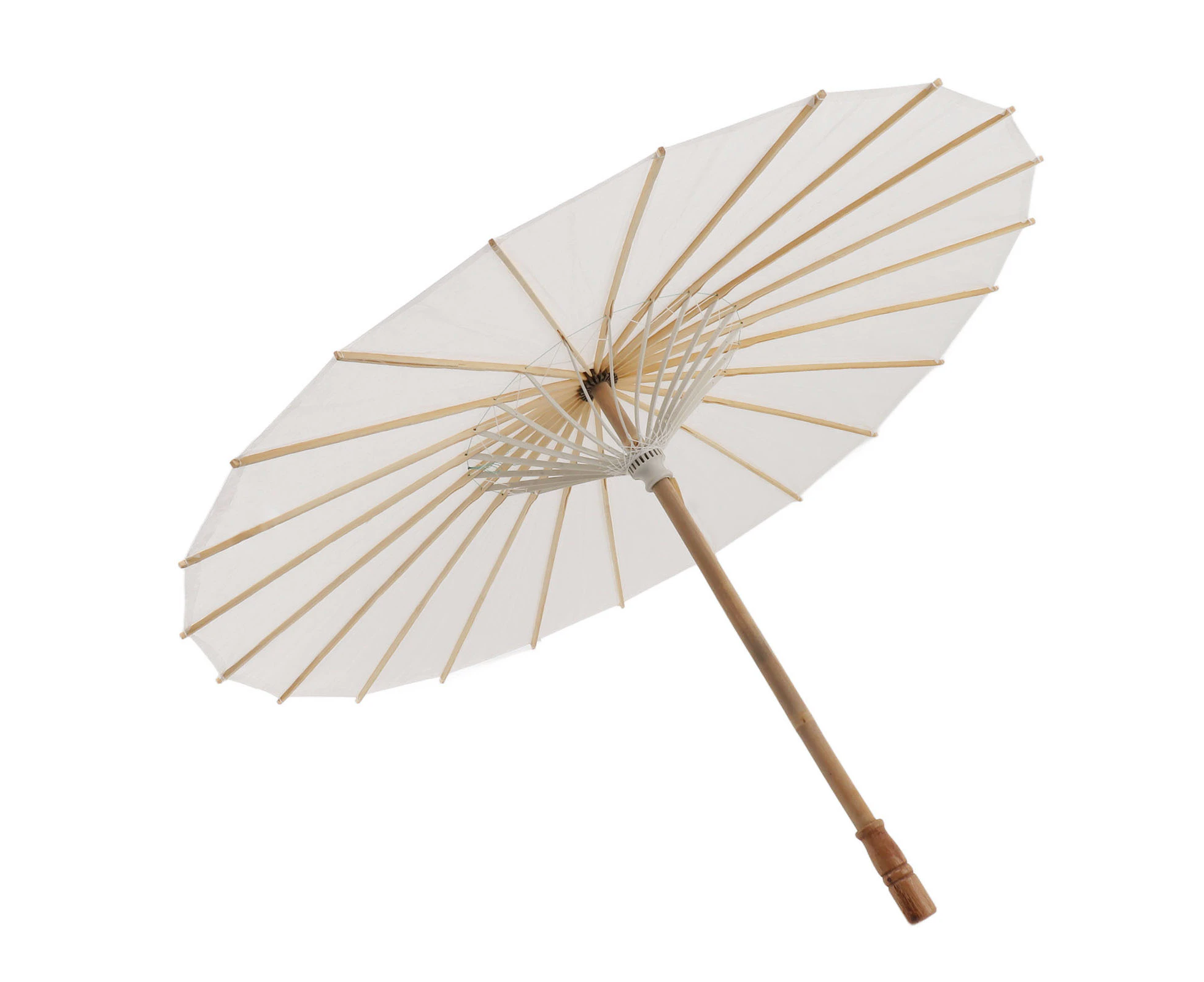 S Paper Parasol Bamboo And Paper Chinese Style Elegant White Diy Paper Umbrellas For Decoration 83Cm/32.7In