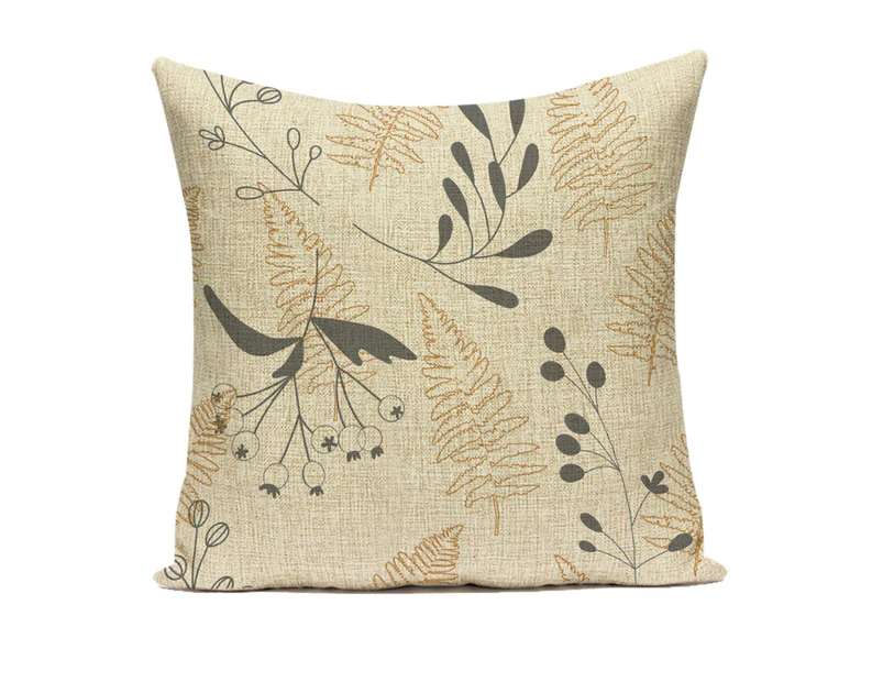 Summer Throw Pillow Covers Decorative Pillow Cases,Pattern of flowers and leaves,45*45CM Model 2