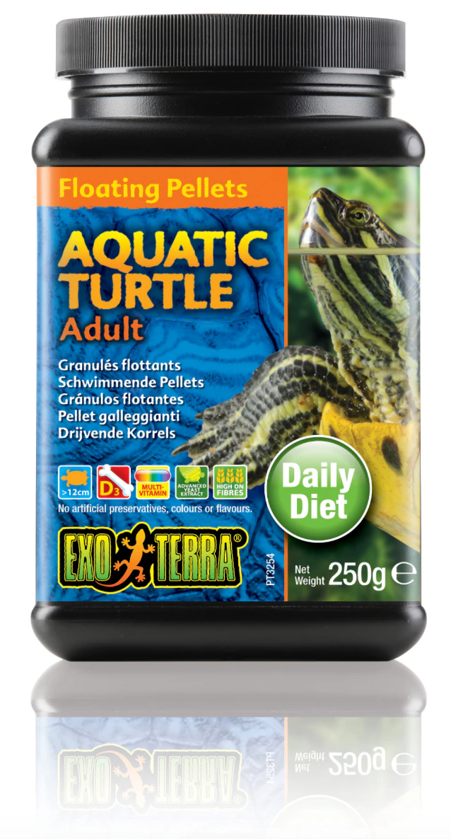 Exo Terra Aquatic Turtle Food Adult Floating Pellets - 250 gm (PT3254)