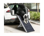 Alopet Dog Pet Ramp Adjustable Height Stairs Bed Sofa Car Foldable 90cm White