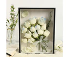 Creative Hollow Dried Flower Plant Photo Frame Handmade DIY Display 3D Picture Frame Deep Large Shadow Box Display Case - Black