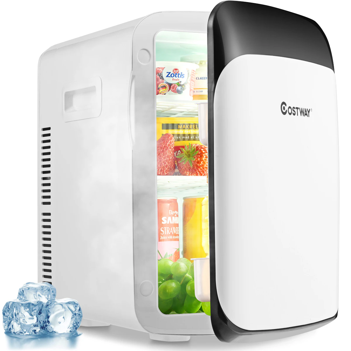 Costway 15L Car Home Mini Fridge Portable Freezer Cool&Hot Refrigerator Food Drink Travel Beauty