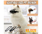 Adjustable XS Size Pet Dog Mask Mouth Muzzle Anti Barking Bite Stop Chewing Mask - Black