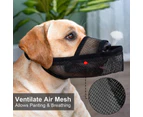 Adjustable XS Size Pet Dog Mask Mouth Muzzle Anti Barking Bite Stop Chewing Mask - Black