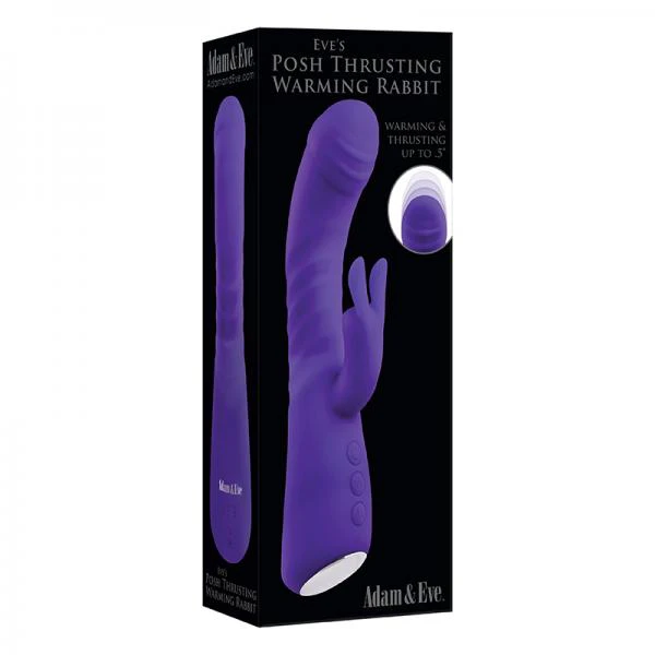 A&e Eve's Posh Thrusting Warming Rabbit Silicone Purple