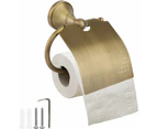 Antique Toilet Paper Holder, Brushed Brass Toilet Paper Holder Wall Mounted Toilet Roll Holder WC Toilet Paper Holder