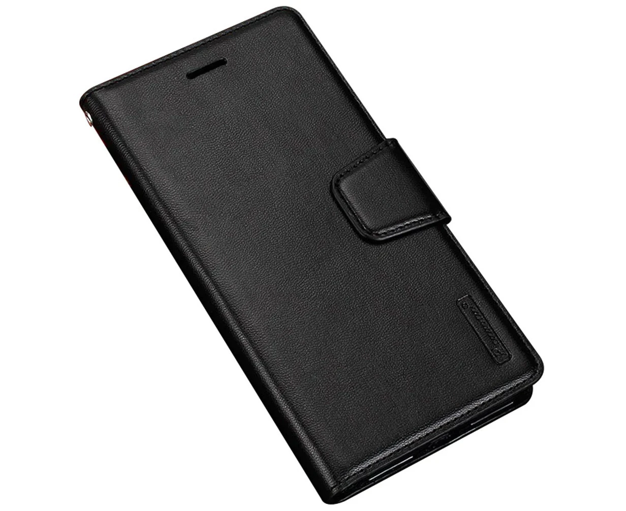 For Samsung Galaxy A05s Hanman Leather Wallet Flip Case - Black