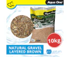 Aqua One Natural Gravel Layered Brown 10kg (12224)