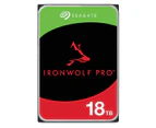 SEAGATE IronWolf Pro, NAS, 3.5" HDD, 18TB, SATA 6Gb/s, 7200RPM, 256MB Cache - ST18000NT001