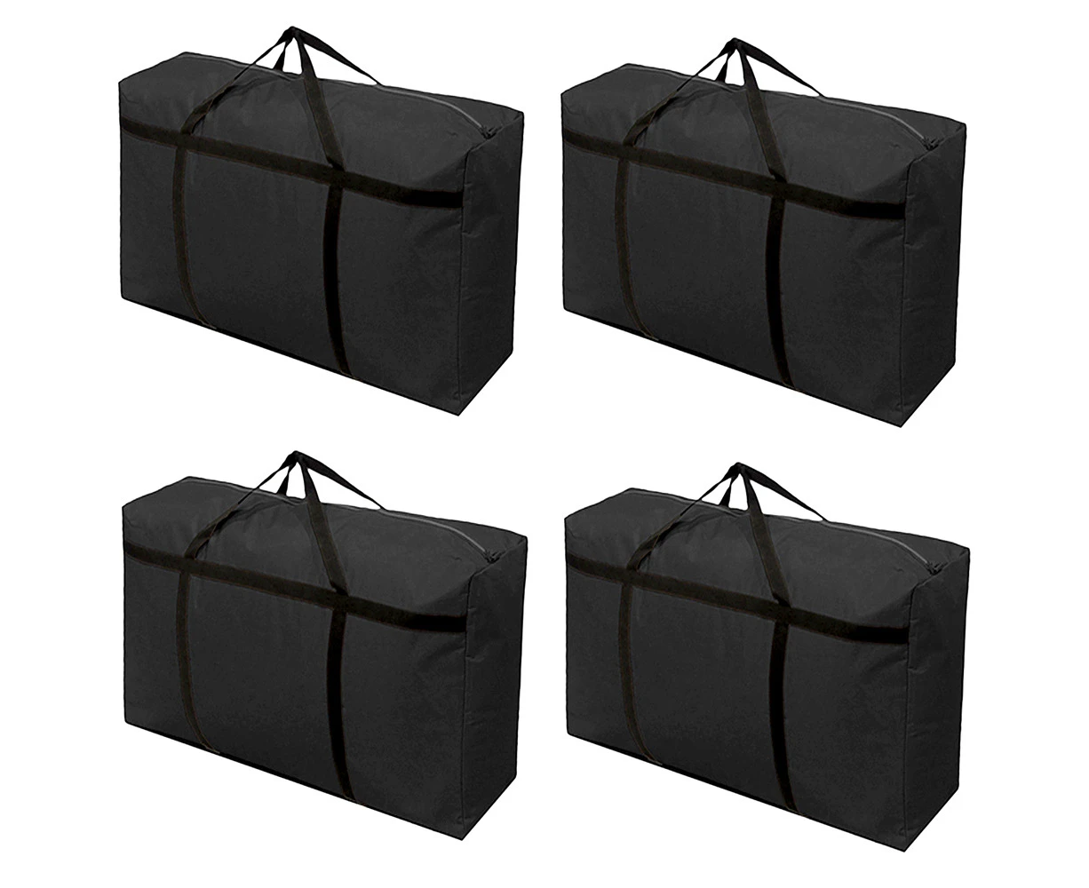 riin 4x Large Home Storage Bag Waterproof Clothes Quilt Organizer for Moving House Luggage Xmas Christmas Tree Model#100 Black