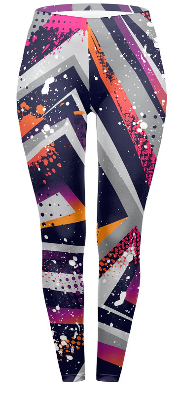 Women Tummy Control Graphic 3D Print Leggings Fitness Yoga Pants Push Up colourful Gym Slim R0031UR04 Skinny Trousers - Multi