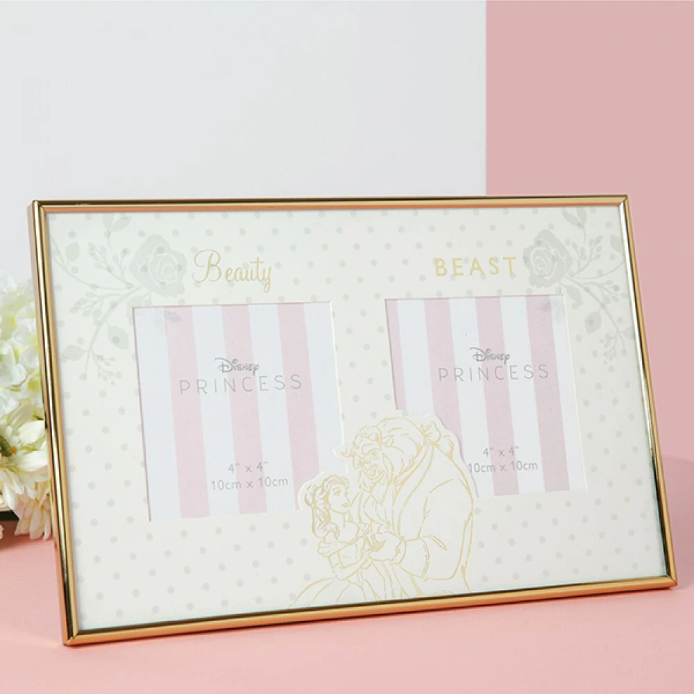 Disney Wedding By Widdop And Co Double Photo Frame: Beauty & The Beast