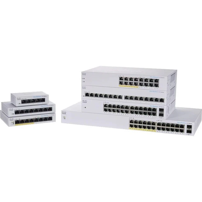 Cisco CBS110 Unmanaged 8-port GE, Partial PoE, Desktop, Ext PS