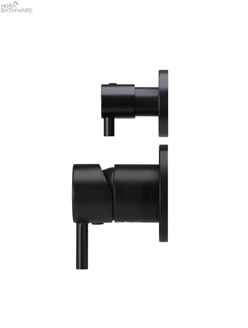 Round Diverter Mixer - Matte Black