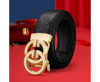 Men's New Belt Soft Noodles Real Cowhide Belt Belt 2023 Trendy Business Gift Boyfriend-Golden