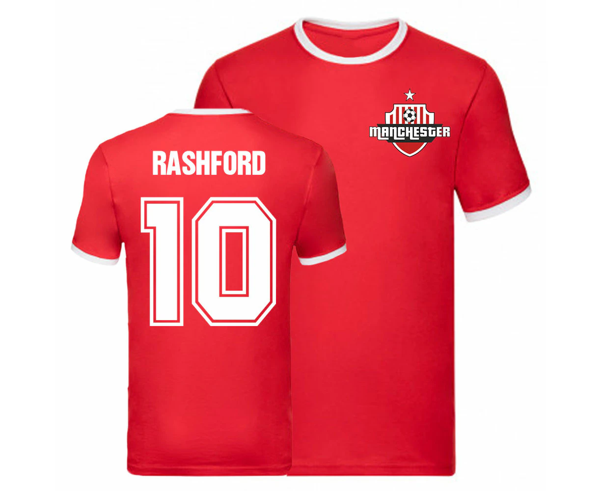 Marcus Rashford Manchester United Ringer Tee (Red)