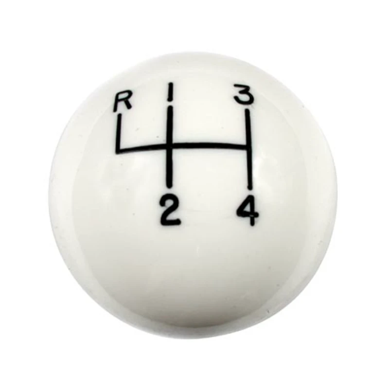 Hurst Classic Shifter Knob 4 Speed White High Gloss 3/8"-24 Thread Size