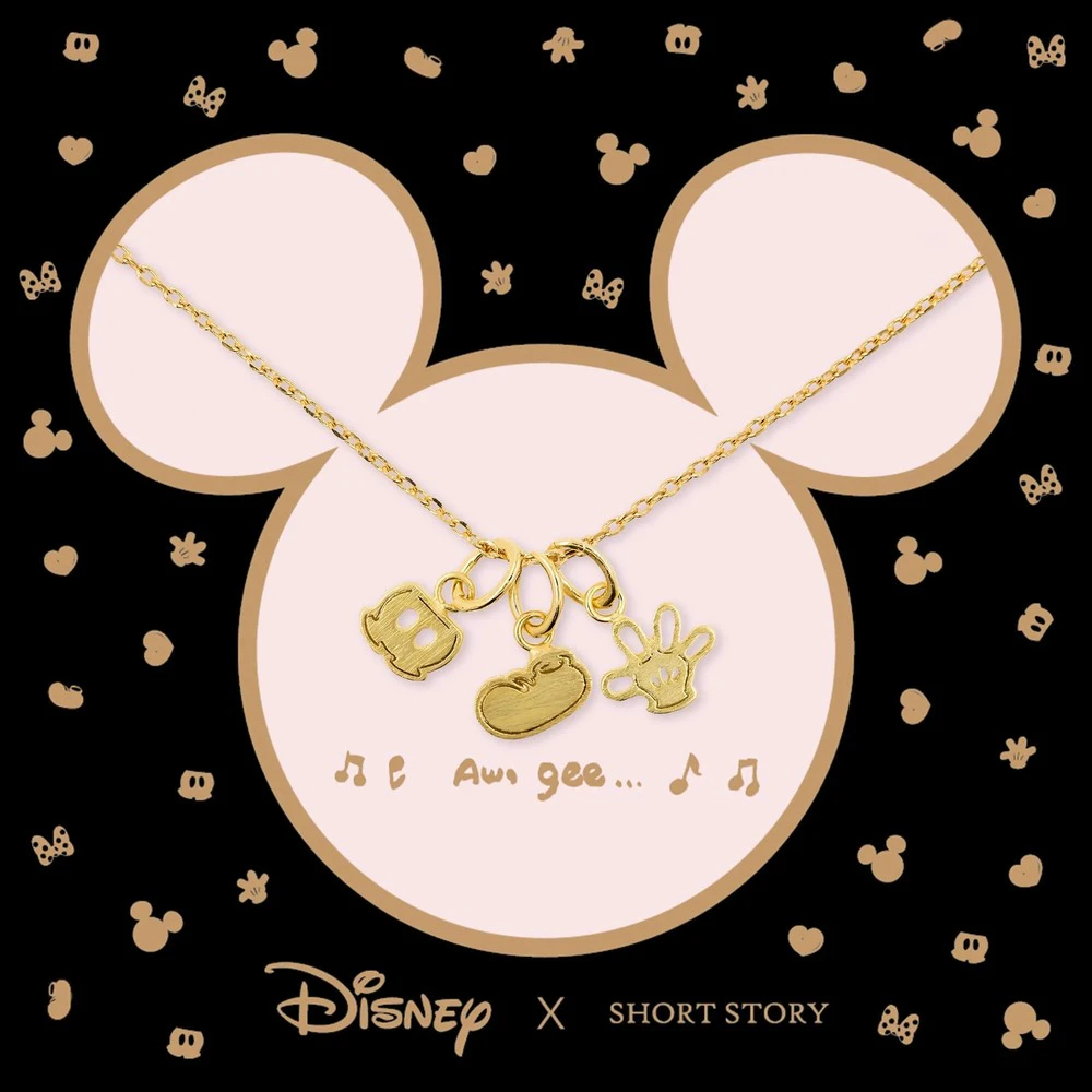 Disney X Short Story Necklace Mickey Shorts Shoe Glove - Gold