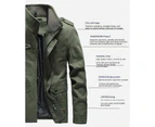 Men's Jackets Military Jackets Cargo Jackets with Multi Pockets-Khaki color
