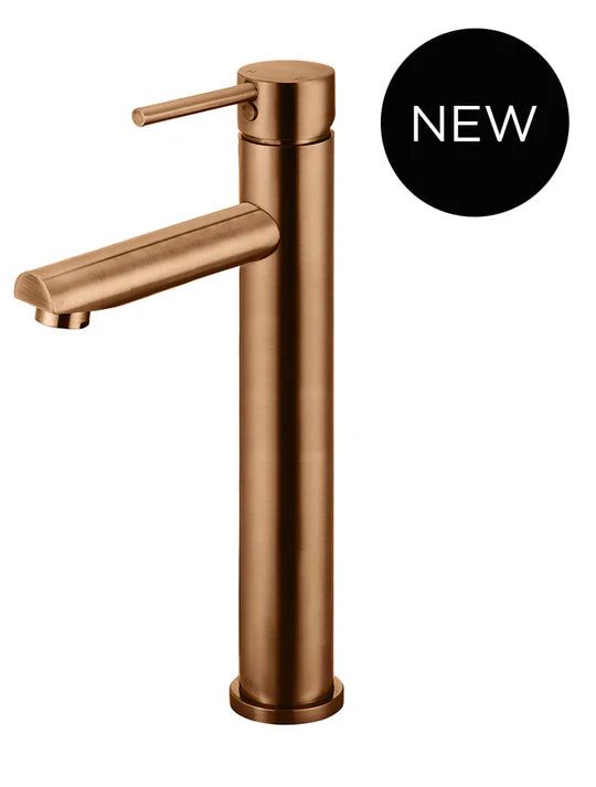 Round Tall Basin Mixer - Lustre Bronze