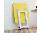 SOGA 2X Yellow Minimalist Cat Ear Folding Table Indoor Outdoor Portable Stall Desk Home Decor