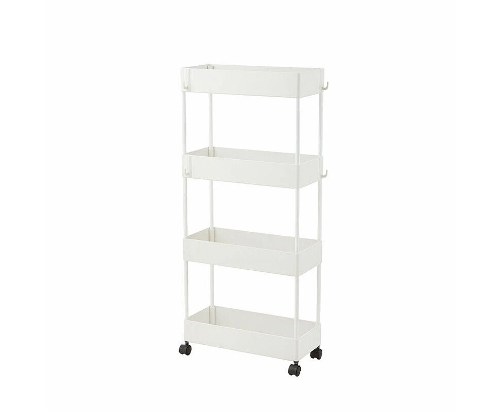 4 Tiers Kitchen Trolley Cart Steel Storage Rack Shelf Trolley Organiser